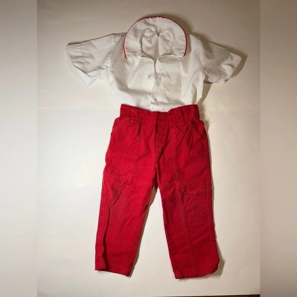 Adorable 3T vintage outfit shirt and red jeans